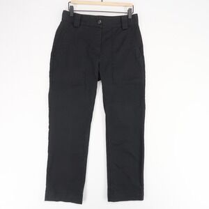 ALC Brayden Pants Womens 6 Black High Rise Straight Leg Cotton Twill Utility